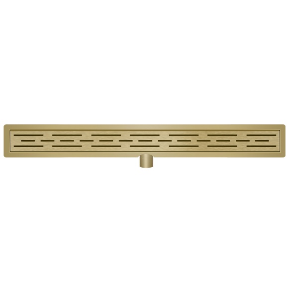 Stainless steel shower drain set with grid 100 cm, brushed brass
