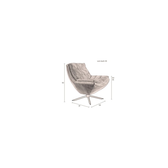 Lounge Chair Vince Beige Fr