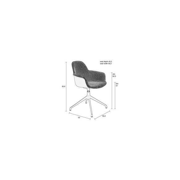 Armchair Albert Kuip Swivel White