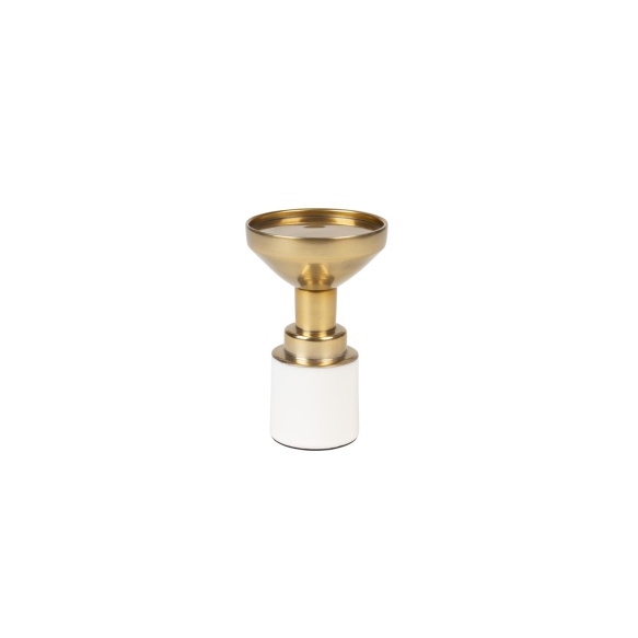 Candle Holder Glam White S