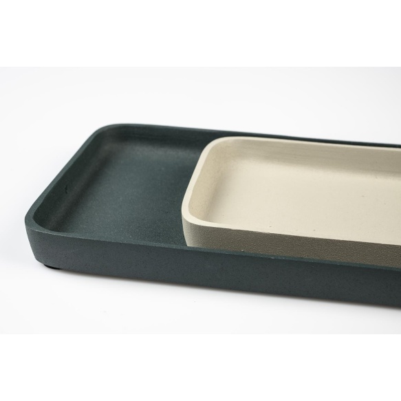 Tray Rebel Set Of 2 Green Ivory