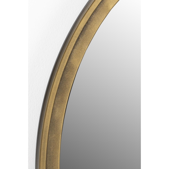 Mirror Matz Round Antique Brass
