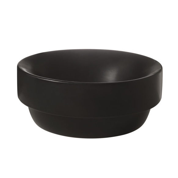 Countertop round washbasin 35x14 cm, black mat