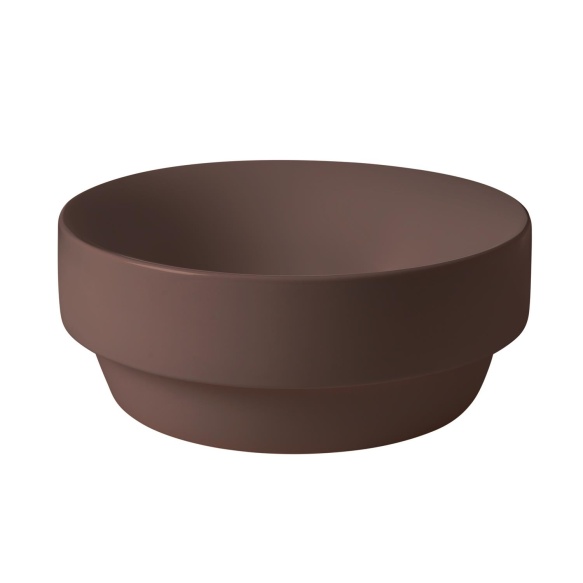 Countertop round washbasin 35x14 cm, burgundy mat