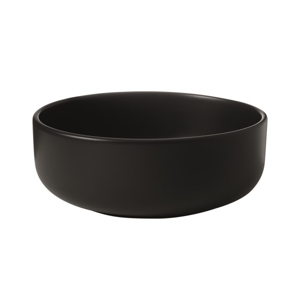 Countertop round washbasin C2 46x17 cm, black mat