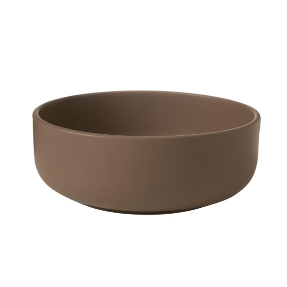 Countertop round washbasin C2 46x17 cm, brown mat