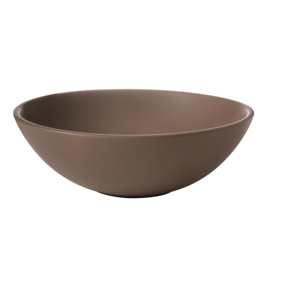 Countertop round washbasin C2 46x15 cm, brown mat