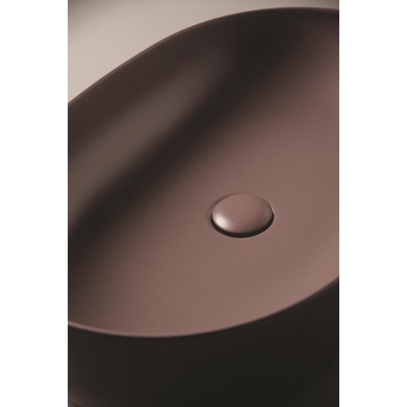 Countertop round washbasin Nolita 40x15 cm, burgundy mat