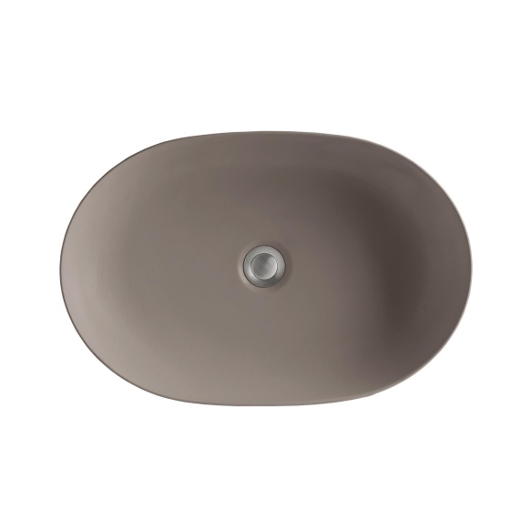 Countertop round washbasin Nolita 60x40x15 cm, ferro mat