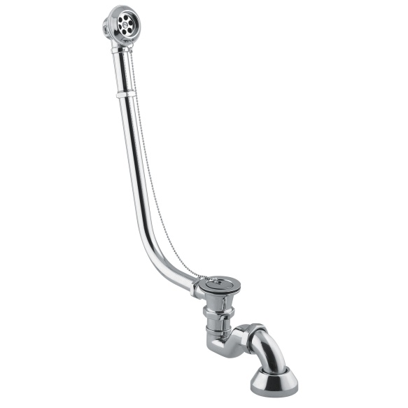 External bath tub increased hose complete of siphon, chrome, angle 108°