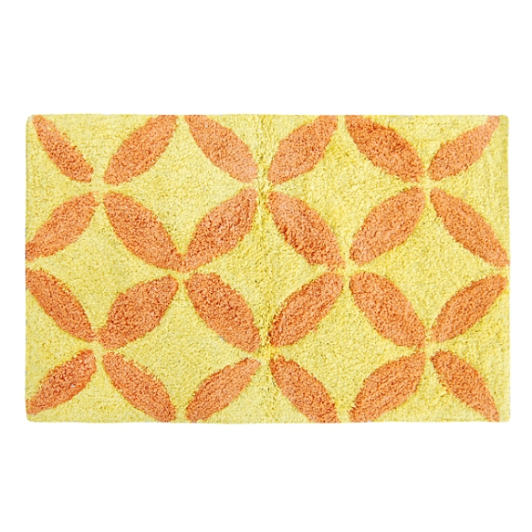 Bath mat Flower, yel/orang 50x80 cm