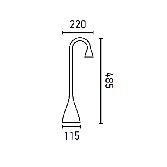 LAUALAMP LEENA FLEXI MUST LED 3W 4000K