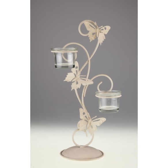 BUTTERFLY DOUBLE VOTIVE CANDLE HOLDER