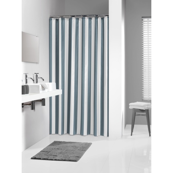 LINJE shower curtain textile, grey, 180x200cm