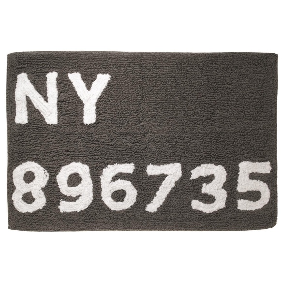 DIGITS bathmat, grey, 90x90cm