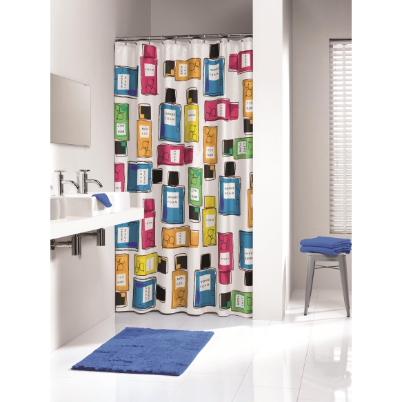FOAM shower curtain textile,coloured, 180x200cm