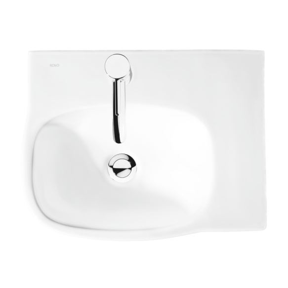 STYLE washbasin asym.45 cm with t/h whit