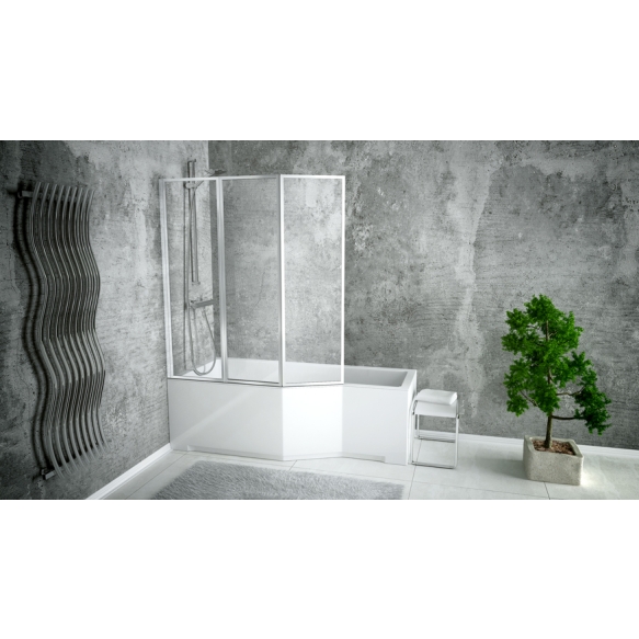 bath screen 130x140 cm
