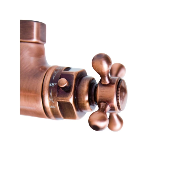 thermostatic rain shower mixer, copper