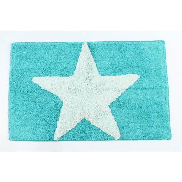 bathmat Star, blue