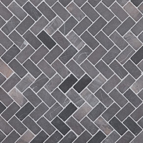 Herringbone Grey marble