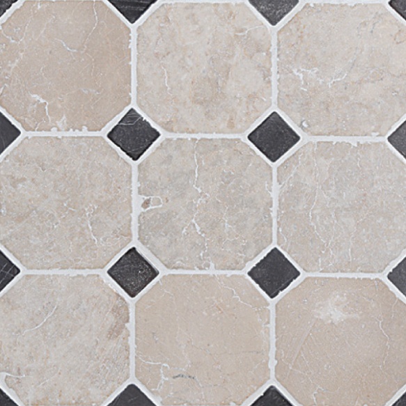 Classic Pattern 100x100mm White-Grey