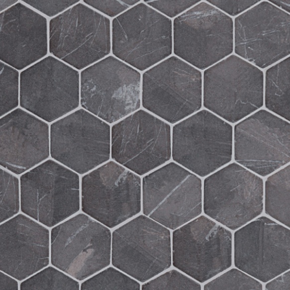 Hexagon Grey marble