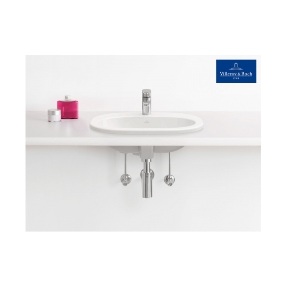 süvistatav valamu Villeroy&Boch tööpinnale, valge,56x40 cm