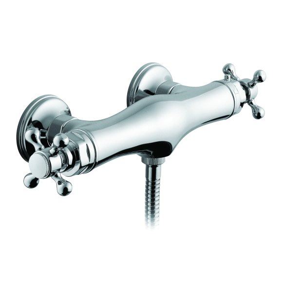 thermostatix shower mixer "Old", chrome, bottom 1/2´´ connection