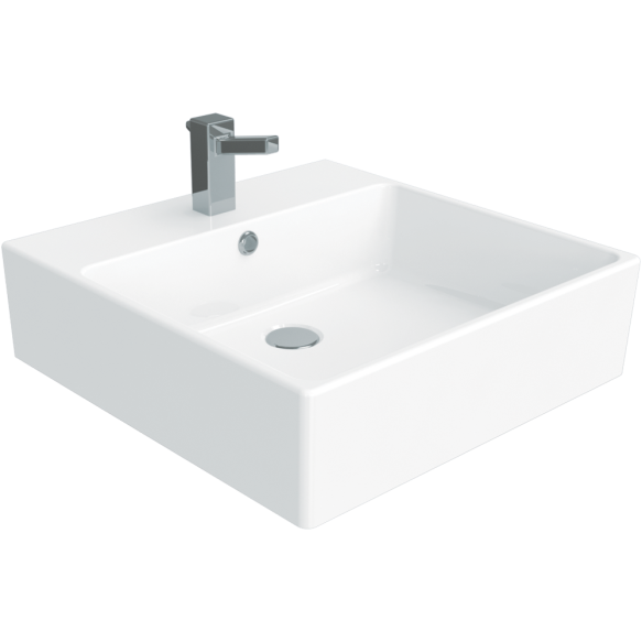 worktop wahbasin Nexus 50x50 cm, white