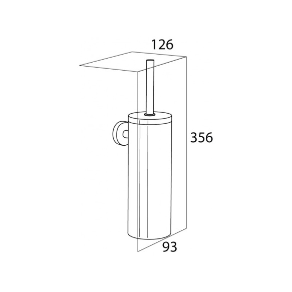 BOSTON toilet brush & holder, polished, no screw assembling