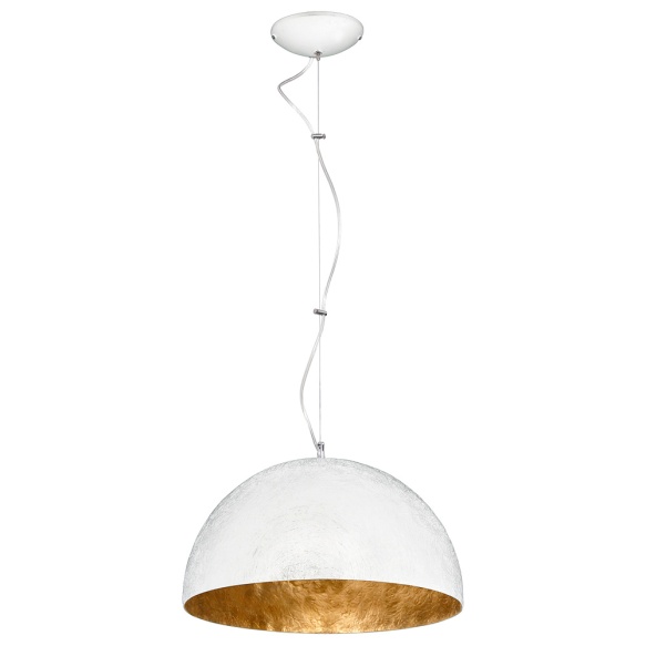 ceiling lamp white+gold, E27,1X40W