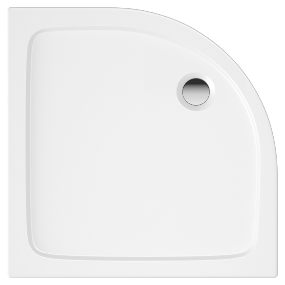 80x80 quadrant stone shower tray, white,incl front panel, feet and waste S0532+S0512+1711C+S0506