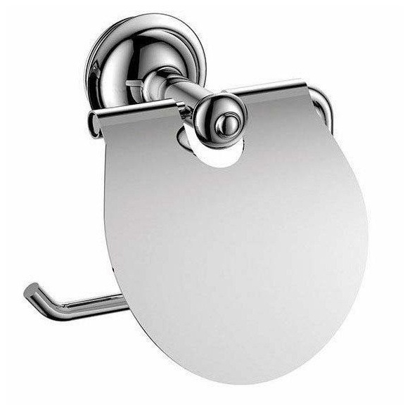 ASTOR Toilet paper holder with cover, chrome