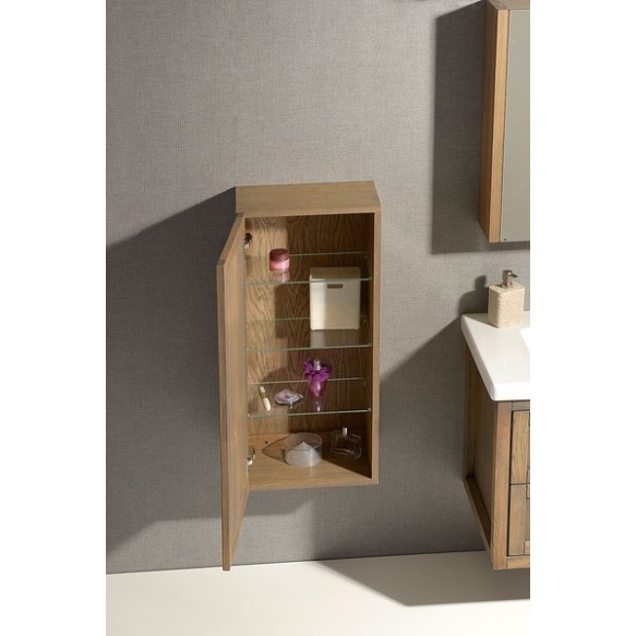 LARITA storage cabinet 40x90x25cm, left-right, oak natural