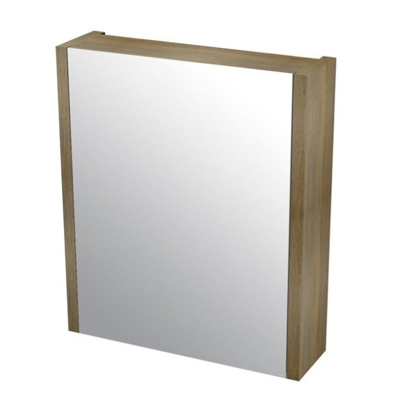 LARITA mirror cabinet 60x70x17cm,oak graphite