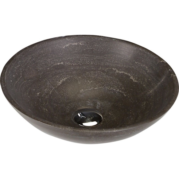 BLOK stone washbasin diameter 40cm, mat blue stone