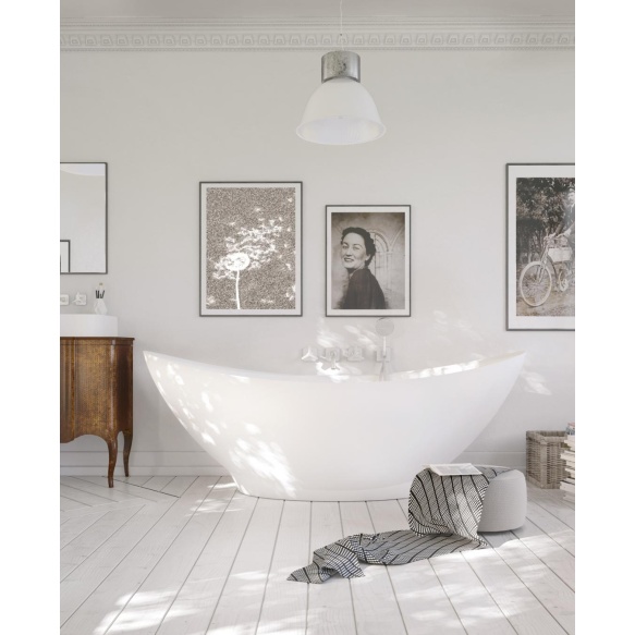 Silkstone bath Felice, mat white