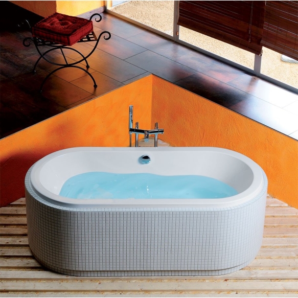 oval Bath tub with support legs 185x85 cm