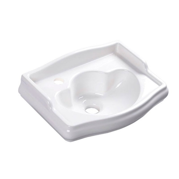 RETRO ceramic washbasin 41x32cm, tap hole on the left, no overflow