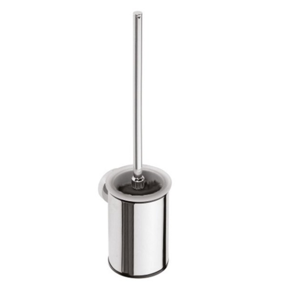 X-ROUND Toilet Small Brush/Holder, chrome (95x385x120 mm)