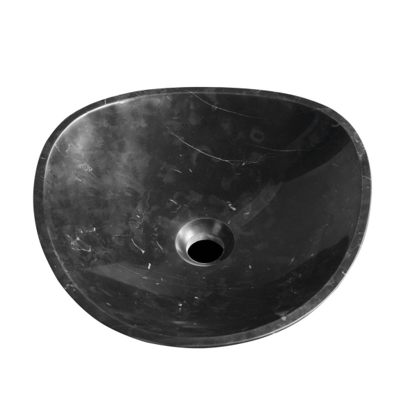 BLOK Stone Washbasin 40x12cm, black marquin