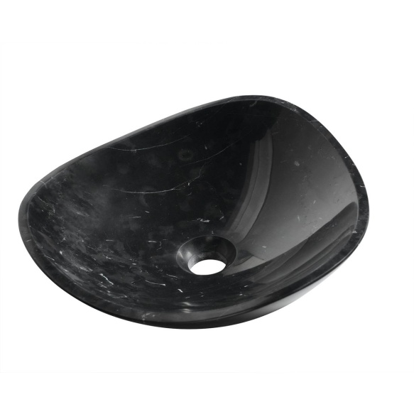 BLOK Stone Washbasin 40x12cm, black marquin