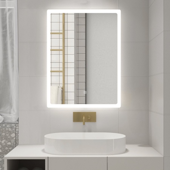 LED peegel Fargo 60x80 cm, touch lüliti, dimmerdatav valgus