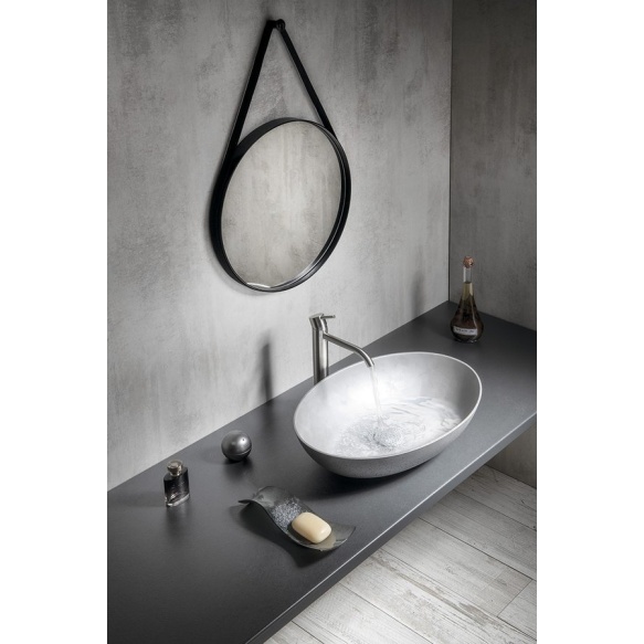 betoonist valamu tööpinnale FORMIGO 60x40 cm, silver