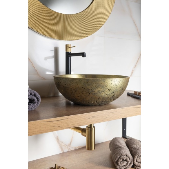 betoonist valamu tööpinnale FORMIGO diam 39 cm, gold