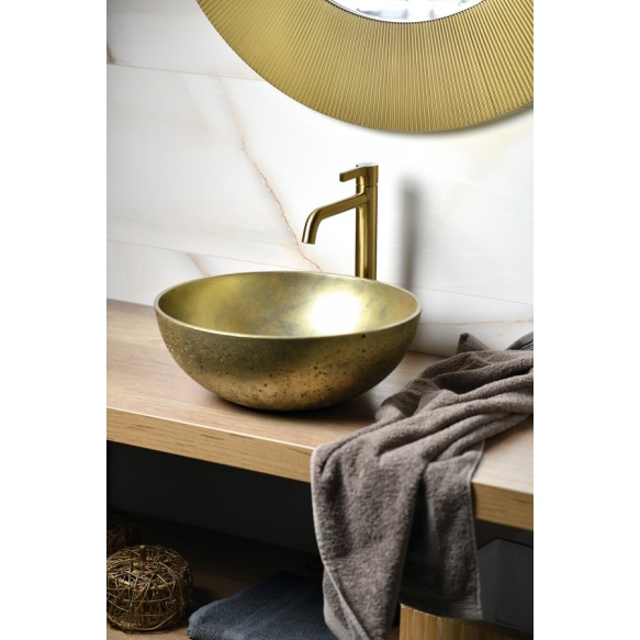 betoonist valamu tööpinnale FORMIGO diam 39 cm, gold