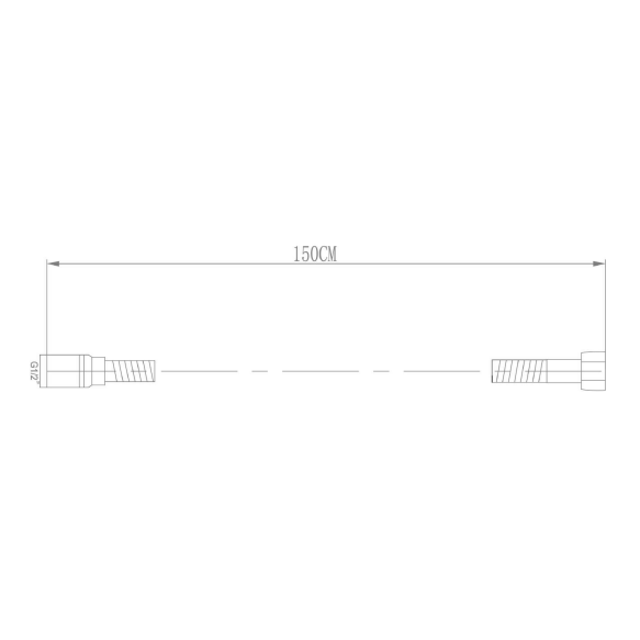 Dušivoolik Lux 150-180 cm, kroom