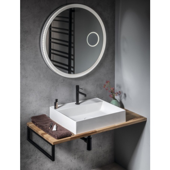 LED peegel Float 90 cm, kosmeetiline peegel, infrapunaandur, 3500-6500°K, valge