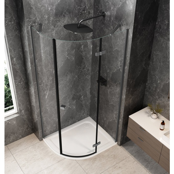 dušikaar Globe, gun metal,  900x800 mm, kirgas klaas, parem